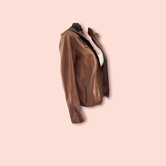 David Firenze Jackets & Blazers - Hooded Italian Leather Jacket